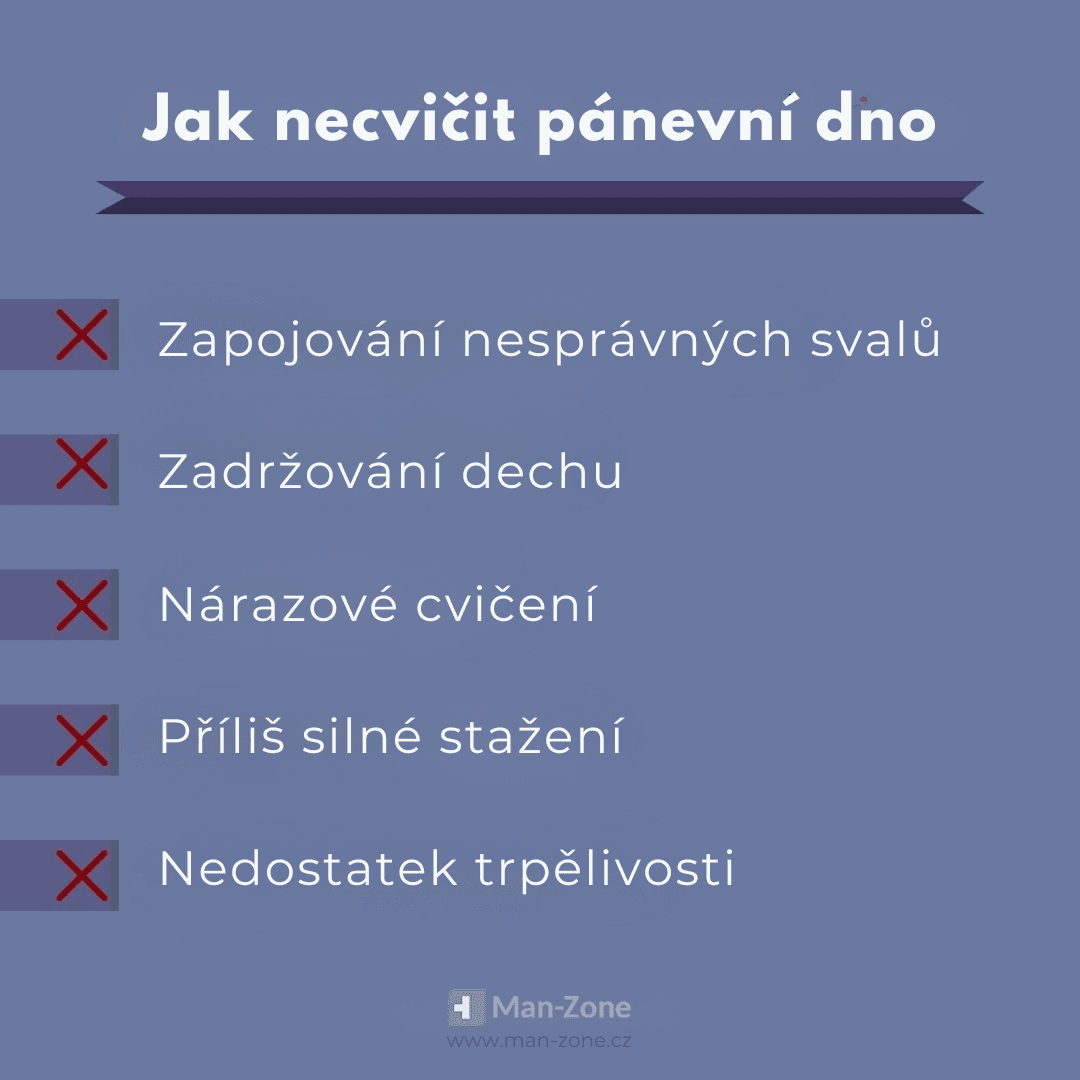 infografika-o-tom-jak-necvičit-kegelovy-cviky-zapojování-nesprávných-svalů-zadržování-dechu-nárazové-cvičení-příliš-silné-stažení-nedostatek-trpělivosti